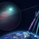 Artist’s conception of the single fast radio burst and how it was discovered.